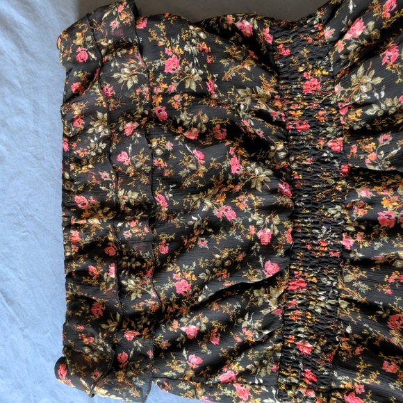 Strapless Floral Romper, Small, Fire Los Angeles - Picture 4 of 5